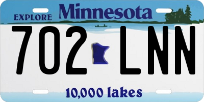MN license plate 702LNN