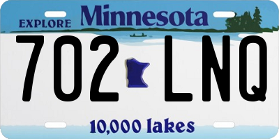 MN license plate 702LNQ
