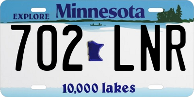 MN license plate 702LNR