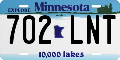 MN license plate 702LNT