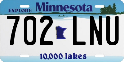 MN license plate 702LNU