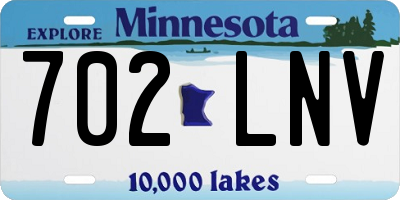 MN license plate 702LNV