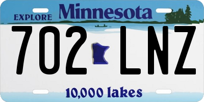 MN license plate 702LNZ