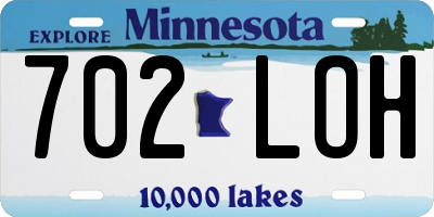MN license plate 702LOH
