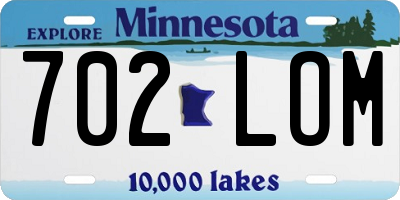MN license plate 702LOM