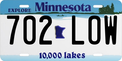 MN license plate 702LOW