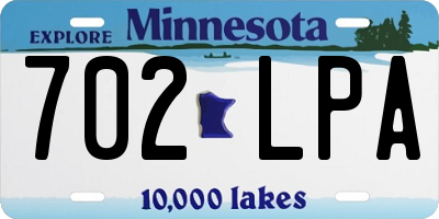 MN license plate 702LPA