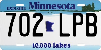 MN license plate 702LPB
