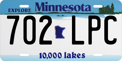 MN license plate 702LPC