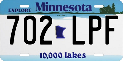 MN license plate 702LPF