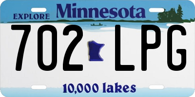 MN license plate 702LPG