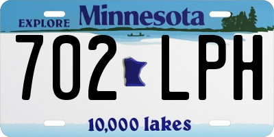 MN license plate 702LPH