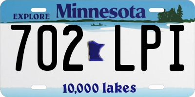 MN license plate 702LPI