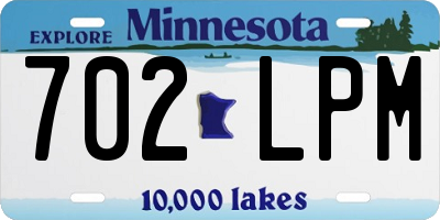 MN license plate 702LPM