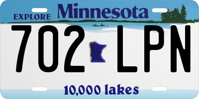 MN license plate 702LPN