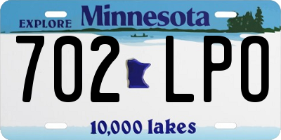MN license plate 702LPO