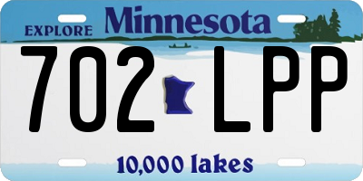 MN license plate 702LPP