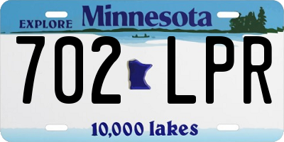 MN license plate 702LPR