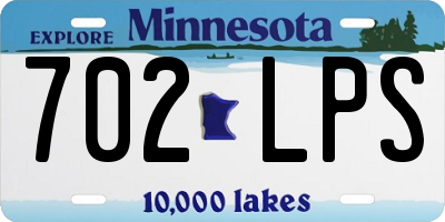 MN license plate 702LPS