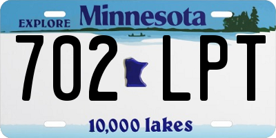 MN license plate 702LPT