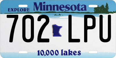 MN license plate 702LPU