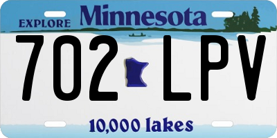 MN license plate 702LPV