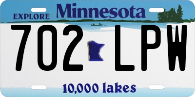 MN license plate 702LPW