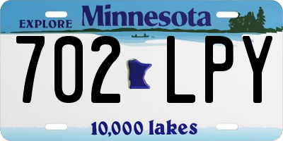 MN license plate 702LPY