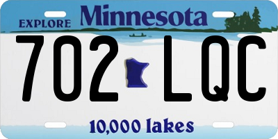 MN license plate 702LQC