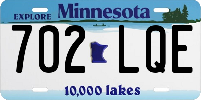 MN license plate 702LQE
