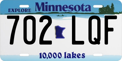 MN license plate 702LQF