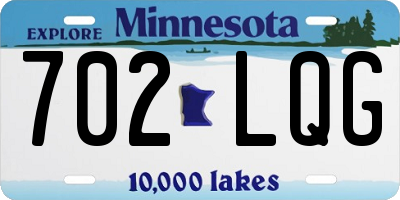MN license plate 702LQG
