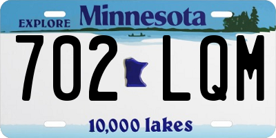MN license plate 702LQM