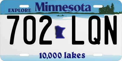 MN license plate 702LQN