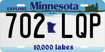 MN license plate 702LQP