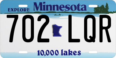 MN license plate 702LQR