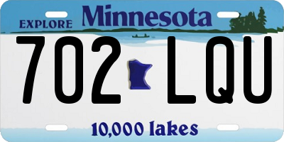 MN license plate 702LQU