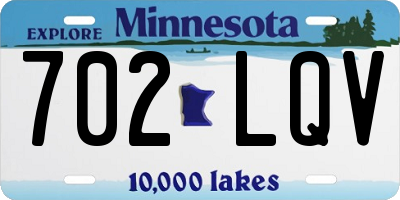 MN license plate 702LQV