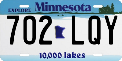 MN license plate 702LQY