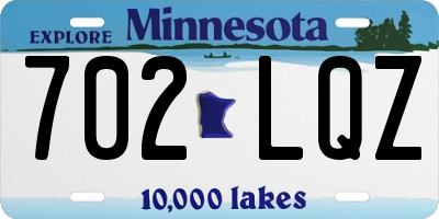 MN license plate 702LQZ