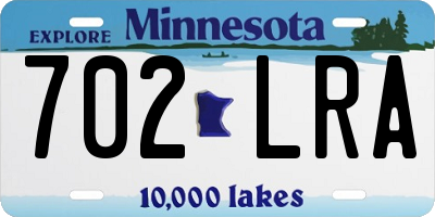 MN license plate 702LRA