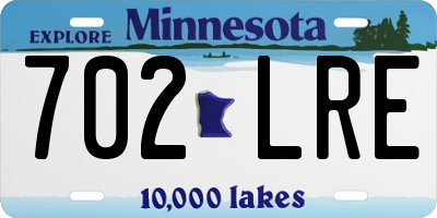MN license plate 702LRE