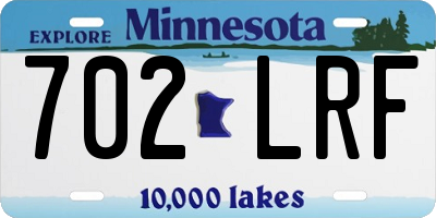 MN license plate 702LRF