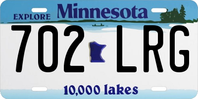 MN license plate 702LRG