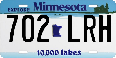 MN license plate 702LRH