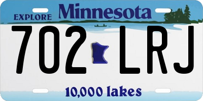 MN license plate 702LRJ