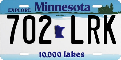 MN license plate 702LRK
