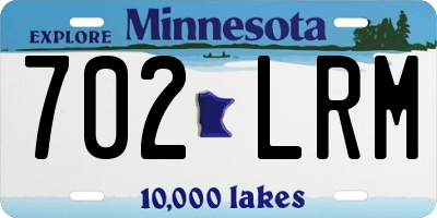 MN license plate 702LRM