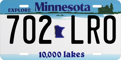 MN license plate 702LRO