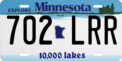 MN license plate 702LRR